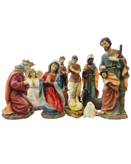 Presepe Natività in Resina 43cm 11pz