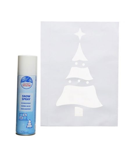 Kit Neve Spray con Stencil Natalizi
