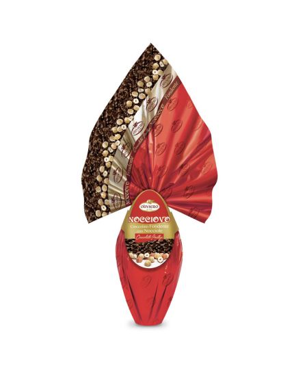 Uovo Pasqua Nocciovo Cioccolato Fondente con Nocciole  Oliviero 450gr