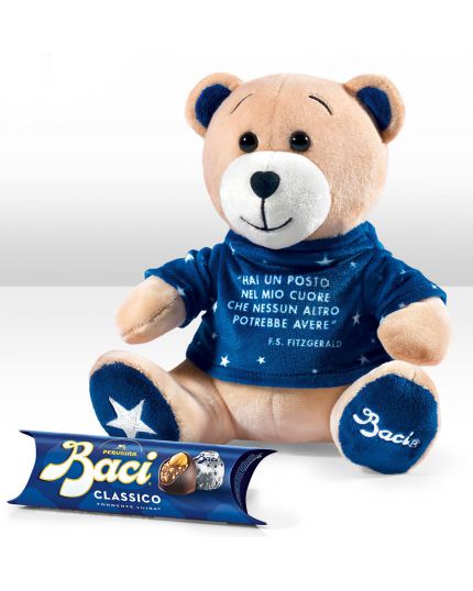 Peluche Orsetto Cupido con Tubo Baci Perugina 37,5gr