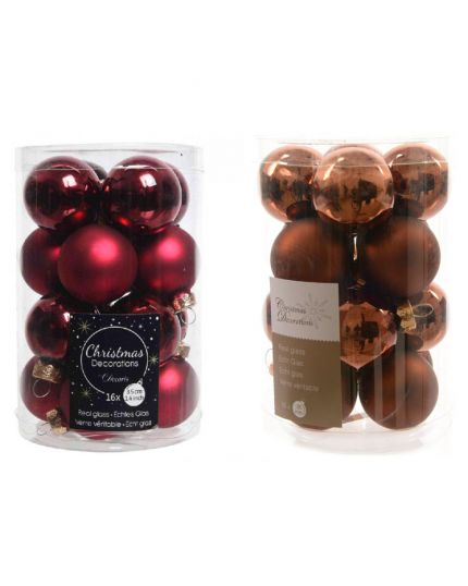 Mini Palline di Natale Colorate Vetro 3,5cm