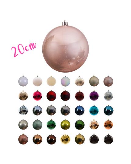 Pallina Natale Colorata Pvc Infrangibile 20cm