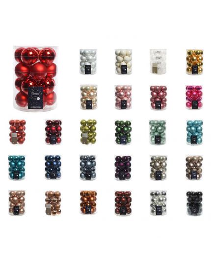 Palline Natale Vetro Colorate 6cm Confezione 20 Pezzi