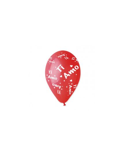 Palloncini Lattice Rossi Con Scritta Ti Amo 100pz