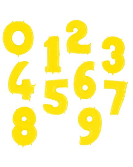 Palloncino Mylar Numero Giallo 90cm