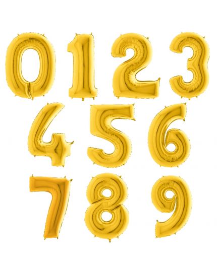Palloncino Mylar Numero Oro 90cm