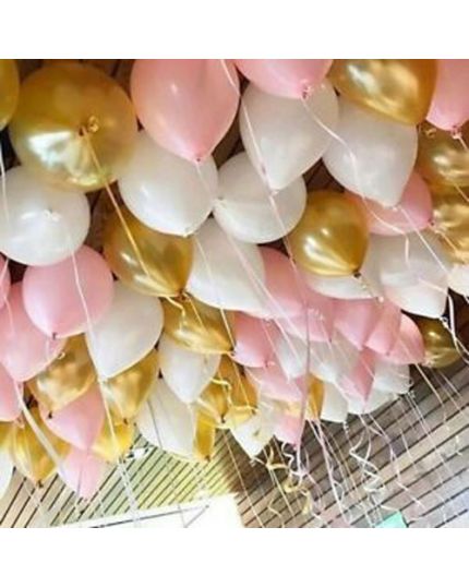 Palloncini Lattice Mix Chic Oro, Bianco e Rosa 50pz