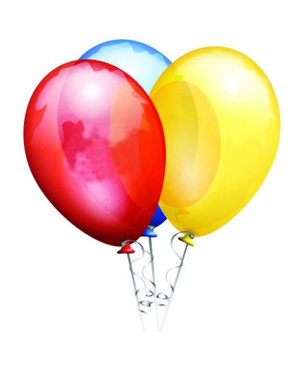 Palloncini Medi Lattice Trasparenti Multicolor 50pz