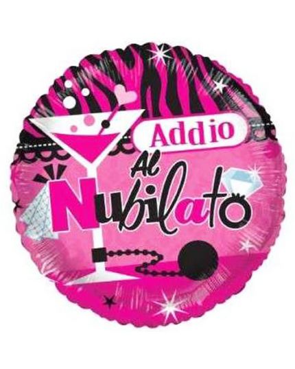 Palloncino Foil Rotondo Addio al Nubilato Fucsia 46cm