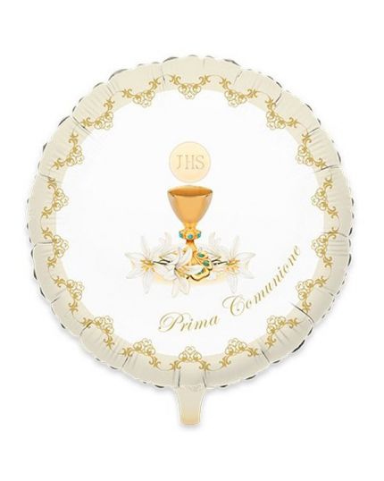 Palloncino Foil Rotondo Prima Comunione Classic