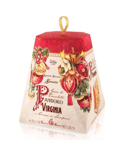 Pandoro con Gocce di Cioccolato e Crema ai Lamponi Virginia 750gr