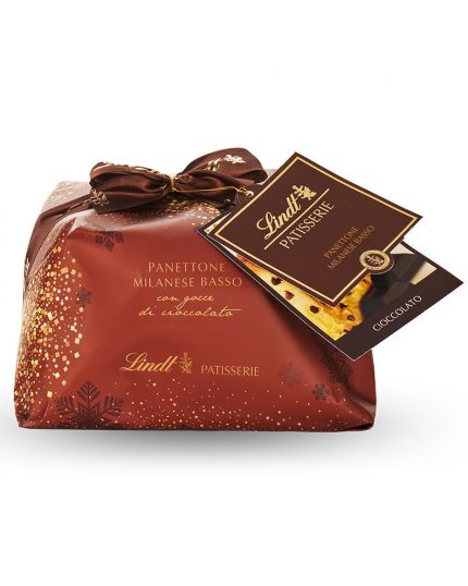 Panettone Milanese Basso al Cioccolato Lindt Incartato 1 Kg