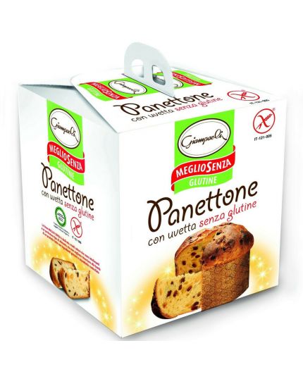 Panettone con Uvetta Senza Glutine Giampaoli 400gr
