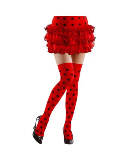 Calze Parigine Rosse a Pois Donna