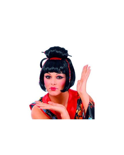 Parrucca Nera Giapponese Geisha