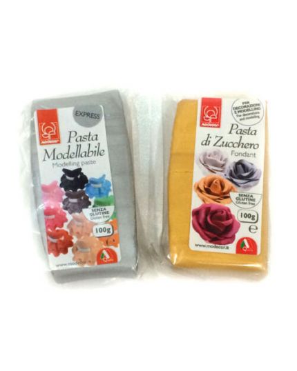 Pasta di Zucchero Modellabile Oro o Argento Modecor 100gr