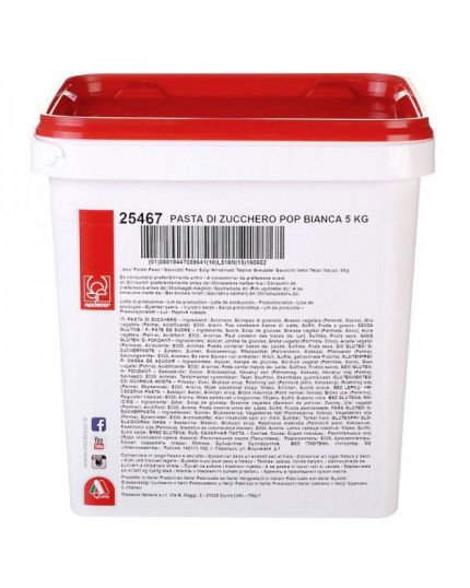 Pasta di Zucchero Elite Bianca Modecor Maxi Formato 5 Kg