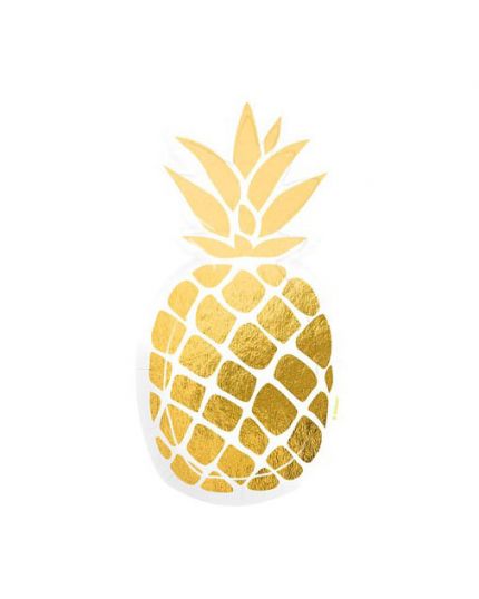 Piatti Carta Sagoma Ananas