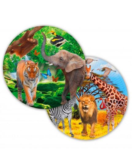 Piatti Carta Grandi Zoo Safari