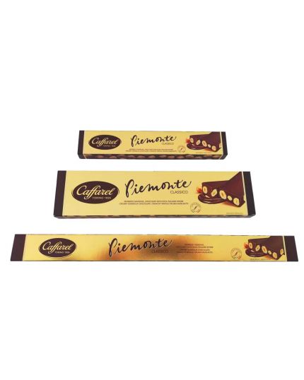 Barra Torrone Cioccolato Gianduia Piemonte Classico Caffarel con Nocciole Intere Vari Formati