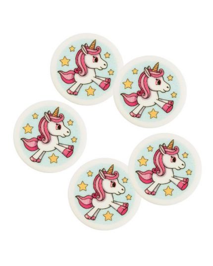 Decorazione Placca Unicorno in Zucchero 4cm