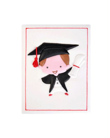 Decorazione Zucchero Placca Laurea Dottore 7x9cm