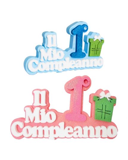 Decorazione Centrotavola Polistirolo Primo Compleanno Bambino o Bambino 35x25cm