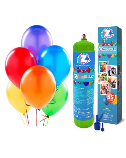 BOMBOLA GAS ELIO DA 50 PALLONCINI 50 PALLONCINI OMAGGIO