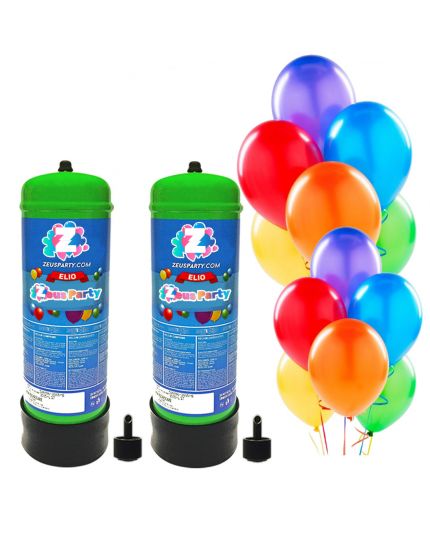 Zeus Party Elio per Palloncini - Kit Bombola gas elio per il gonfiaggio di  30 Palloncini per Feste e Party di Ogni Genere - Compresi 30 Palloncini  Multicolor : : Casa e cucina