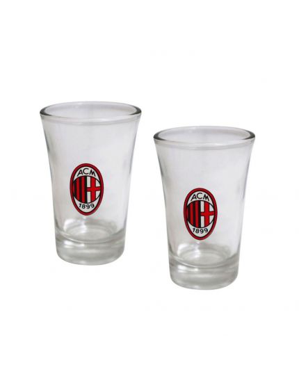 Set 2 Bicchierini da Shot in Vetro AC Milan