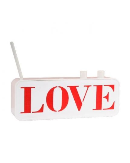 Radio Portatile Design Scritta Love 23cm