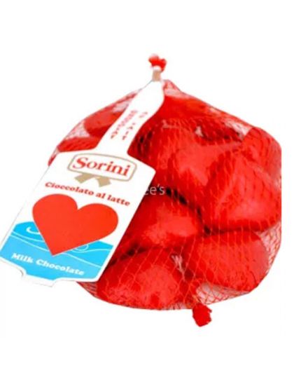 Retina Cioccolatini Forma Cuore Rosso Sorini 100gr