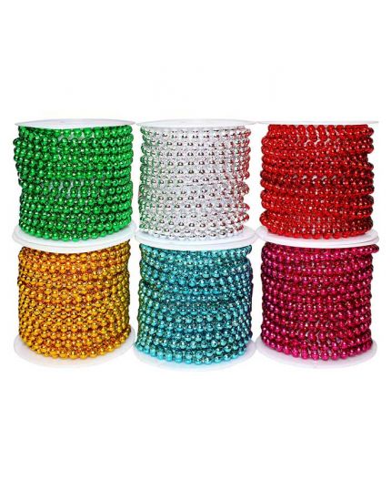 Rotolo Bobina Filo di Perle Colorate 0,8cm 10 Metri