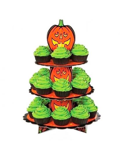 Alzatina 3 Piani Zucca Halloween per Cupcakes