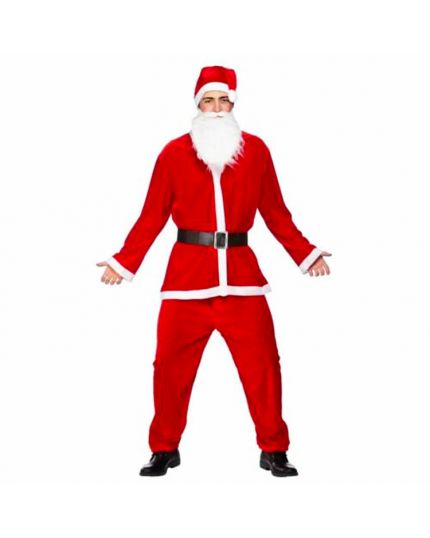 Costume Babbo Natale in Velluto Taglia Unica