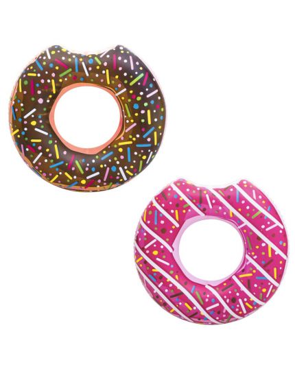 Salvagente Gonfiabile Ciambella Donut Morsicata 2 Colori 107cm