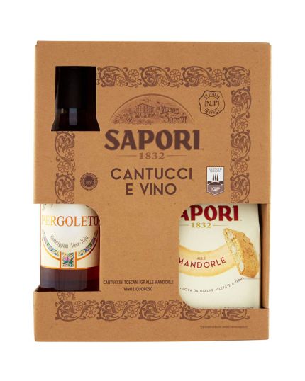 Confezione Cantucci 175gr e Vino Pergoleto 375ml Sapori