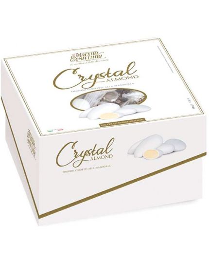 Scatola Confetti Maxtris Crystal Almond alla Mandorla Bianchi Incartati Singolarmente 500gr