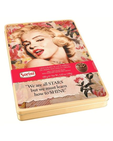 Scatola Latta Praline Marilyn Monroe Sorini 188gr