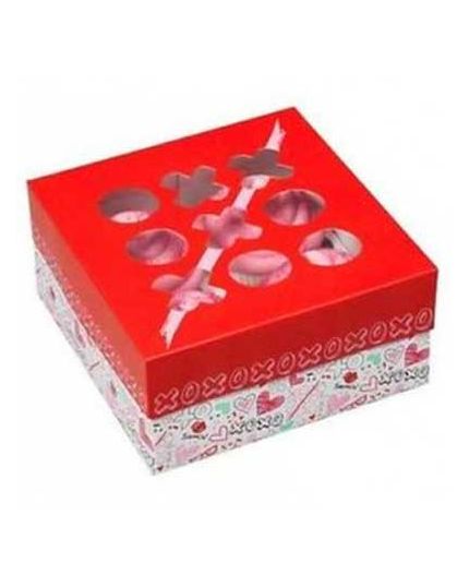 Set Tre Scatole per Cupcake Love Wilton con Stickers 15,8x15,8x7,6cm