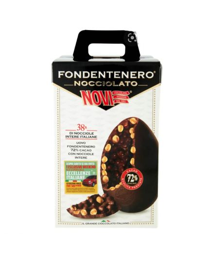 Uovo Pasqua FondenteNero Nocciolato Novi 370Gr
