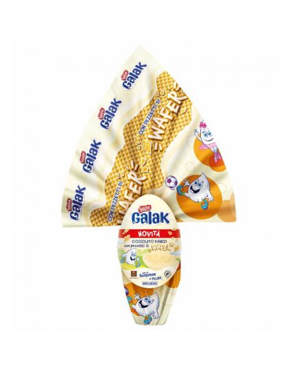 Uovo di Pasqua Nestlè Galak Cioccolato Bianco con Pezzetti di Wafer 230gr