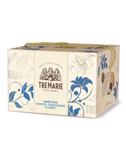 Panettone Cocco Cioccolato e Caffè Le Tre Marie 750gr