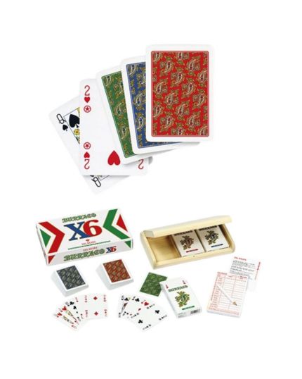 Carte Da Gioco Nuovo Burraco Legno Per Sei Dal Negro