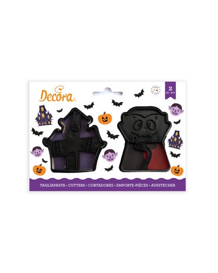 Tagliabiscotti Soggetti Halloween Casa e Vampiro 