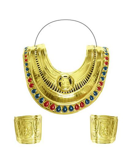 Set Gioielli Regina Egizia Cleopatra Collare e Bracciali