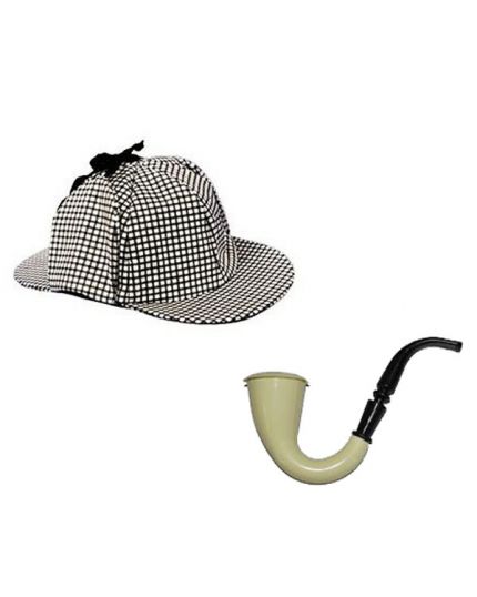 Set Investigatore Cappello e Pipa