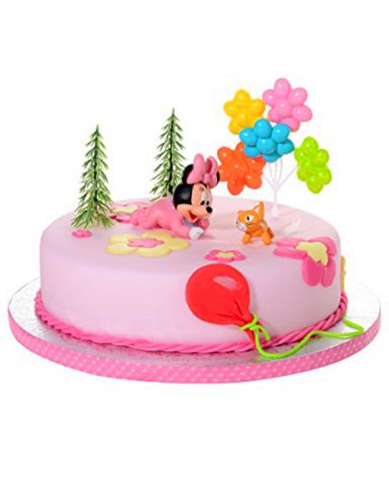 Kit Decorazioni Torta Plastica Minnie Baby