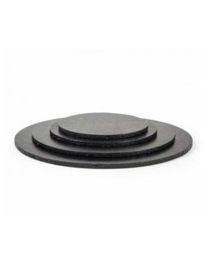 Sottotorta Rotondo Cartone Nero Dimensioni Assortite Decora