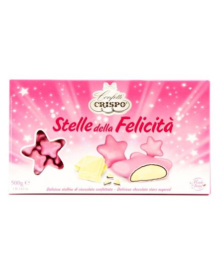 Confetti Crispo Rosa Stelle della Felicità 500 gr